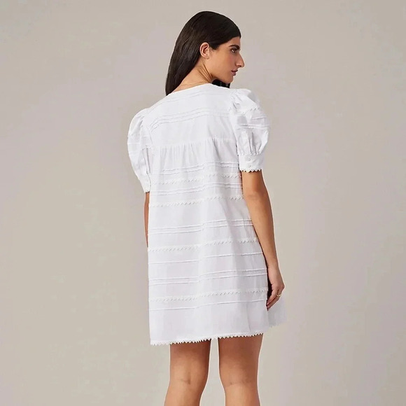 Puff-Sleeve A-Line Mini Dress NWT - Picture 3 of 5